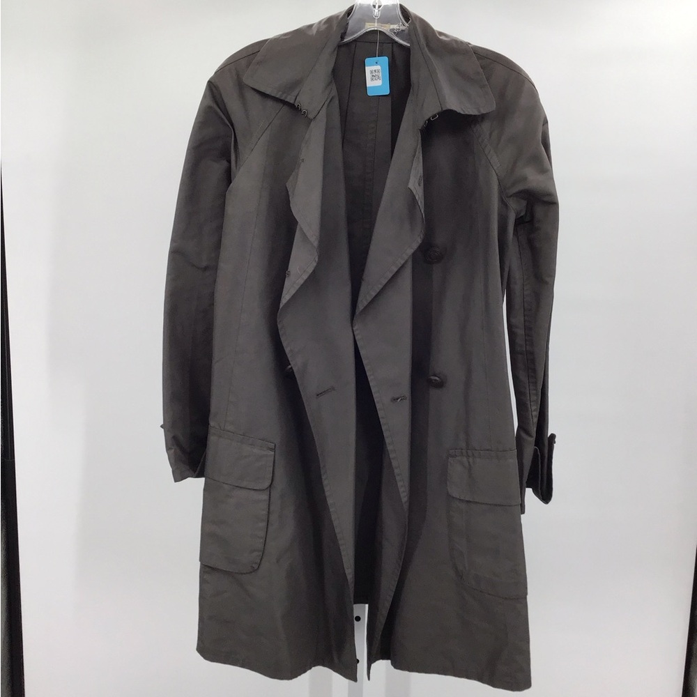 Max Studio Womens Twill Long Coat Open Front